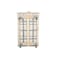 Steele Canvas Basket 10 BU Permanent Truck Natural Canvas w/Grey Vinyl - 3in Casters 9610CNATVGRYW3 - alternate 3